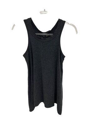 Free Press Charcoal Grey Lace-Up Back Lounge Tank Top